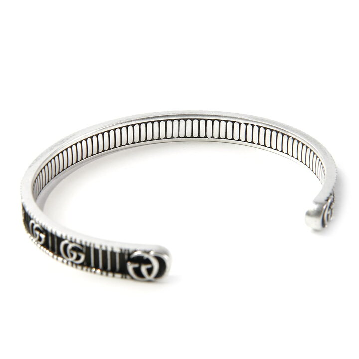 楽天市場】GUCCI グッチ ブレスレット バングル ダブルG シルバー  