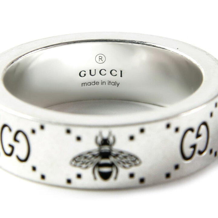 楽天市場】GUCCI グッチ 指輪 シルバー リング GG＆ビー 蜂 SILVER