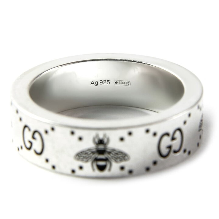 楽天市場】GUCCI グッチ 指輪 シルバー リング GG＆ビー 蜂 SILVER