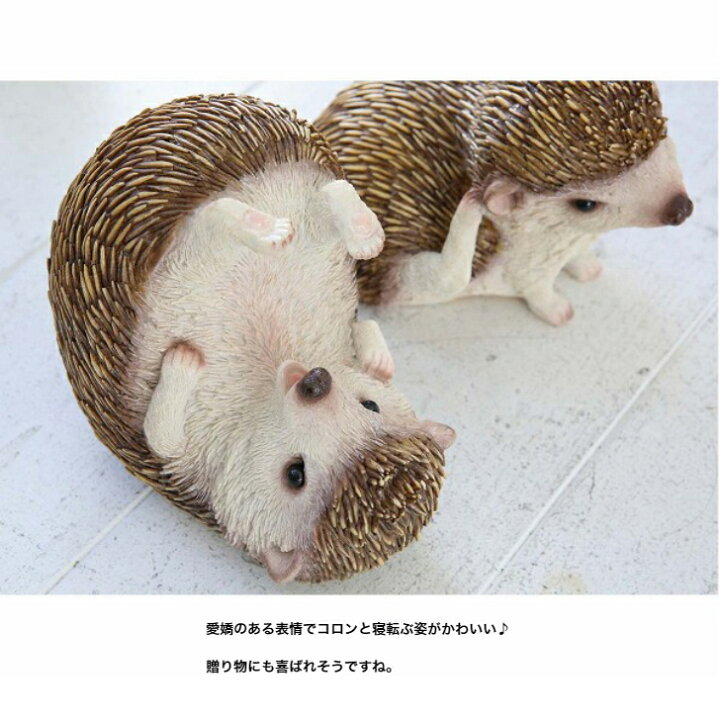 楽天市場 ハリネズミ はりねずみ ３匹 かわいい 置物 おしゃれ 動物雑貨 ディスプレイ アンティーク調 店舗装飾 オブジェ 店舗 置物 おしゃれ 面白雑貨 インテリア雑貨 贈り物 プレゼント 送料無料 スクラッチ ヘッジホッグ ウッドギャラリー樹
