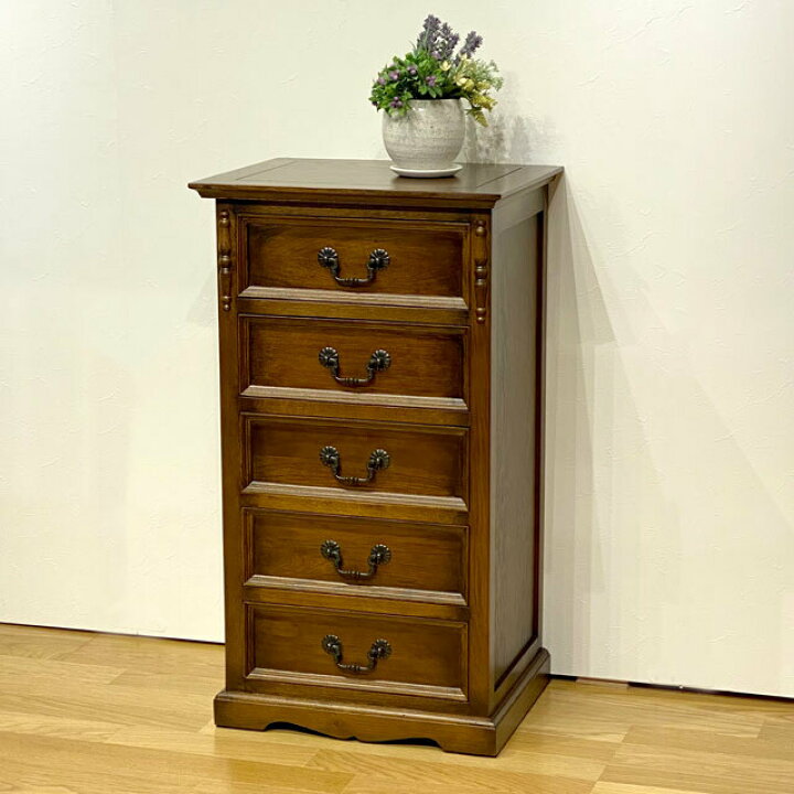 楽天市場】チェスト サイドチェスト 5段チェスト 高さ80 クラシック  