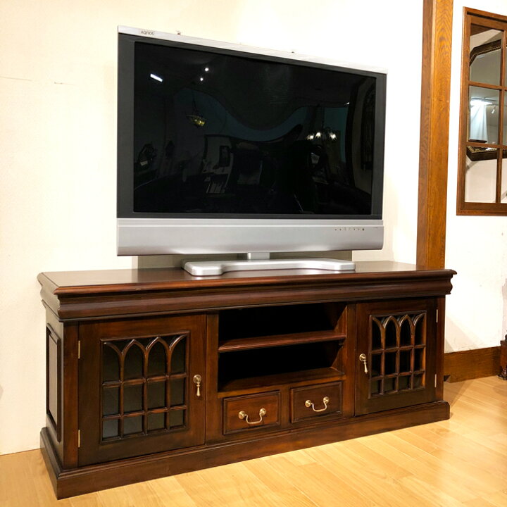 楽天市場】テレビボード マホガニー無垢 クラシック家具 おしゃれ TV 