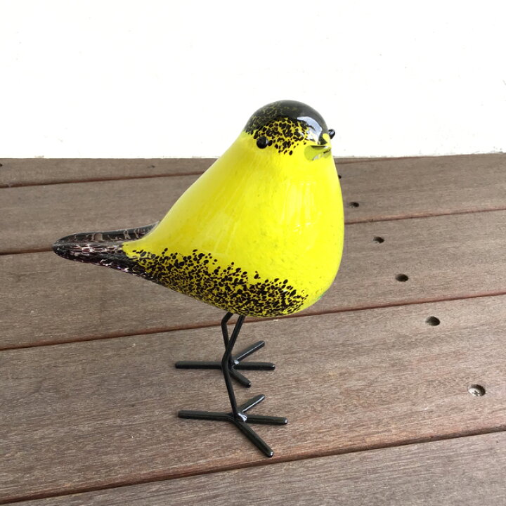 楽天市場】小鳥 置物 鳥 ガラス製 おしゃれ かわいい イエロー 黄色 