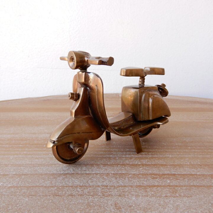 楽天市場】真鍮 置物 ブラス Brass レトロ 装飾品 スクーター バイク 