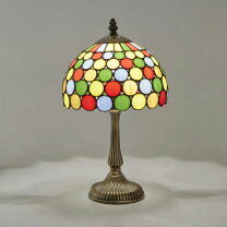 楽天市場】ステンドグラス テーブルランプ 水玉の通販 