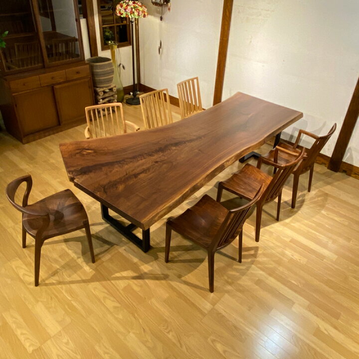 楽天市場】一枚板 テーブル ウォールナット 無垢 一枚板テーブル 