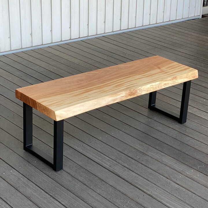 楽天市場】一枚板 ベンチ 栃 とち トチ 無垢 ダイニングベンチ 123cm  