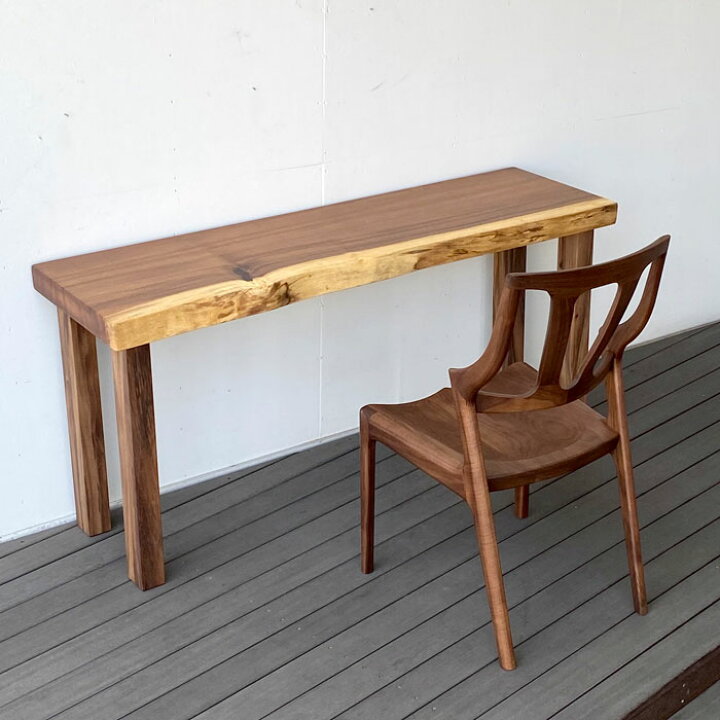 楽天市場】一枚板 無垢 カウンターテーブル カウンターデスク 木製  