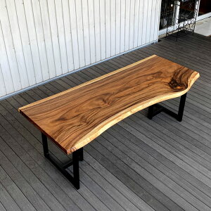 一枚板 テーブル ダイニングテーブル 座卓 兼用 一枚板テーブル 通販 木の家具 モンキーポッド 無垢 和モダン おしゃれ かっこいい 天然木 スチール 送料込み 幅210cm 天板厚さ4.8cm 【送料無料