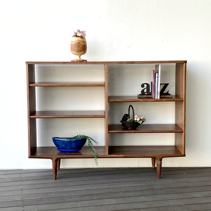 楽天市場 オープンシェルフ おしゃれ 木製 天然木 ウォールナット 幅1 高さ90 オープンラック 木製ラック 飾り棚 フリーラック 本収納 ブック シェルフ 間仕切り 万能ラック 棚 Ikea おしゃれ 送料込 送料無料 Kissui オープンシェルフ1 Wn キッスイ ウッド