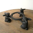 うさぎ 五徳 ウサギ 兎 雑貨 台 火鉢 プランター台 和モダン 鉄 おしゃれ うさぎグッズ かわいい インテリア雑貨 贈り…