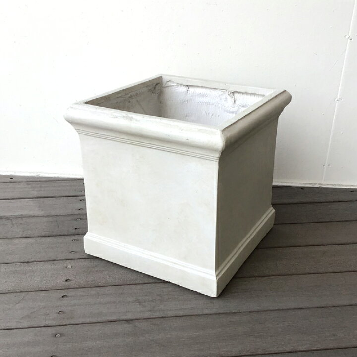 植木鉢 プランター おしゃれ ガーデン 鉢 庭 観葉植物 ガーデン雑貨 素焼き風 グラスファイバー 大型プランター ガーデニング 軽量 テラコッタ フレンチシャビー 花galandスクエアポットl