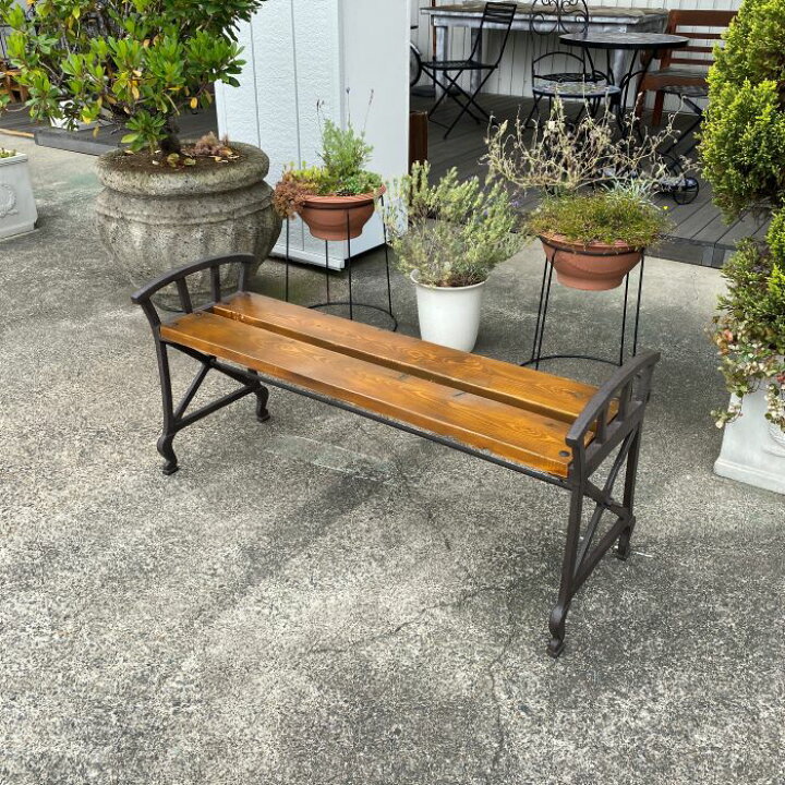 楽天市場】ベンチ 縁台 イス アンティーク 古木 ガーデンファニチャー  