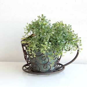 プランタースタンド 鉢入れ 花入れ おしゃれ カップ風 アイアン プランター入れ プランター置き おしゃれ アンティーク調 コーヒーカップ ガーデニング おしゃれ かわいい 植物【送料無料