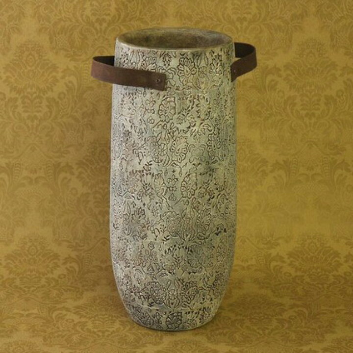 ツボ 壺 骨董 山水画 花瓶 花器 傘立て 古美術 オブジェ 玄関飾り