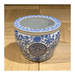 水鉢 火鉢 睡蓮鉢 メダカ鉢 プランターカバー おしゃれ オリエンタル アジアン 鉢カバー 陶器 すいれん鉢 めだか鉢 鉢 陶器 水連鉢 和風 アジアン ビオトープ 観葉植物 ハイドロカルチャー