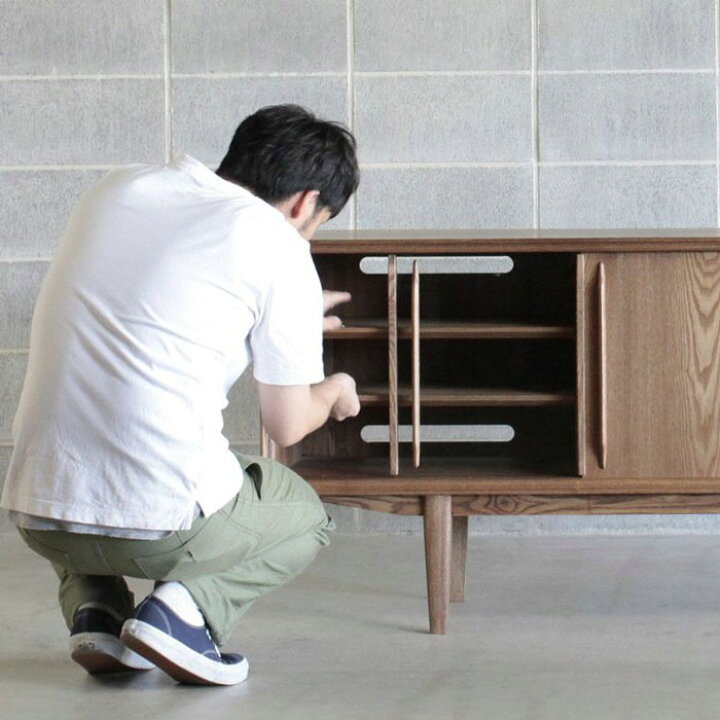 楽天市場】サイドボード テレビボード ガラス戸 引戸 かっこいい 北欧 