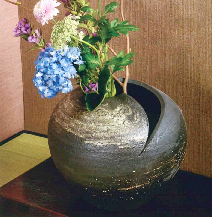 楽天市場】花びん 花器 花瓶 陶器 華道具 信楽焼 おしゃれ つぼ 壺 和 