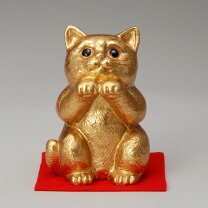 楽天市場】招き猫 ゴールド（置物｜インテリア小物・置物 