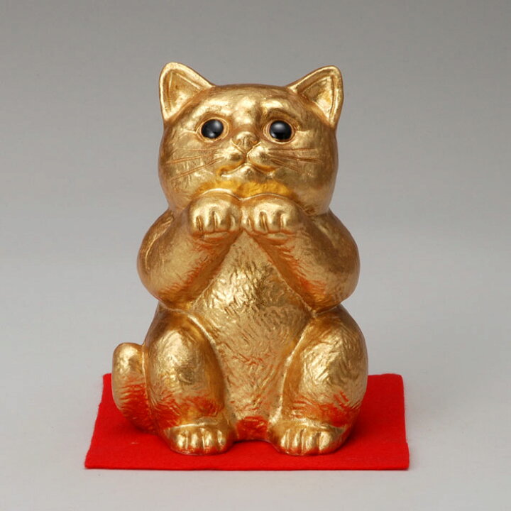 楽天市場】招き猫 猫 ねこ 猫雑貨 金運 金 ゴールド 信楽焼 風水 置物 