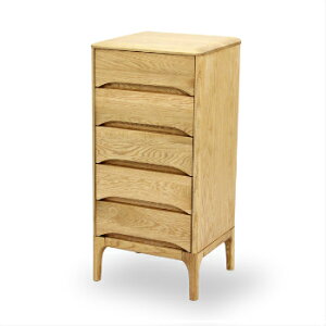 チェスト 幅40 高さ82 木製チェスト 無垢 北欧 おしゃれ 電話台 FAX台 花台 5段チェスト オーク無垢 小物収納 サイドチェスト 収納家具 コンパクト 省スペース 小物収納【送料無料】40チェスト