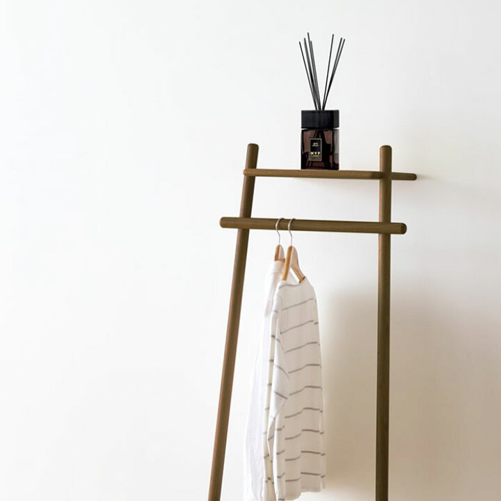 楽天市場】ハンガーラック ポールハンガー 木製 ウォールナット無垢  