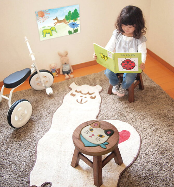 楽天市場】スツール キッズチェア 木製 子供用椅子 アカシア無垢 楽天 
