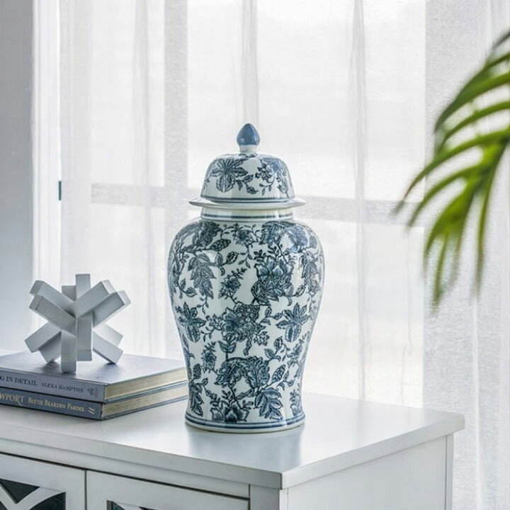 楽天市場】壺 壷 つぼ フラワーベース 蓋付き フタ オリエンタル 置物  