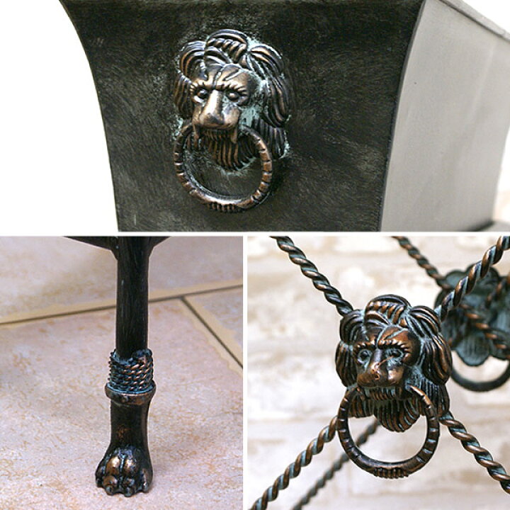 楽天市場】プランター スタンド付き アンティーク アイアン 鉢入れ  