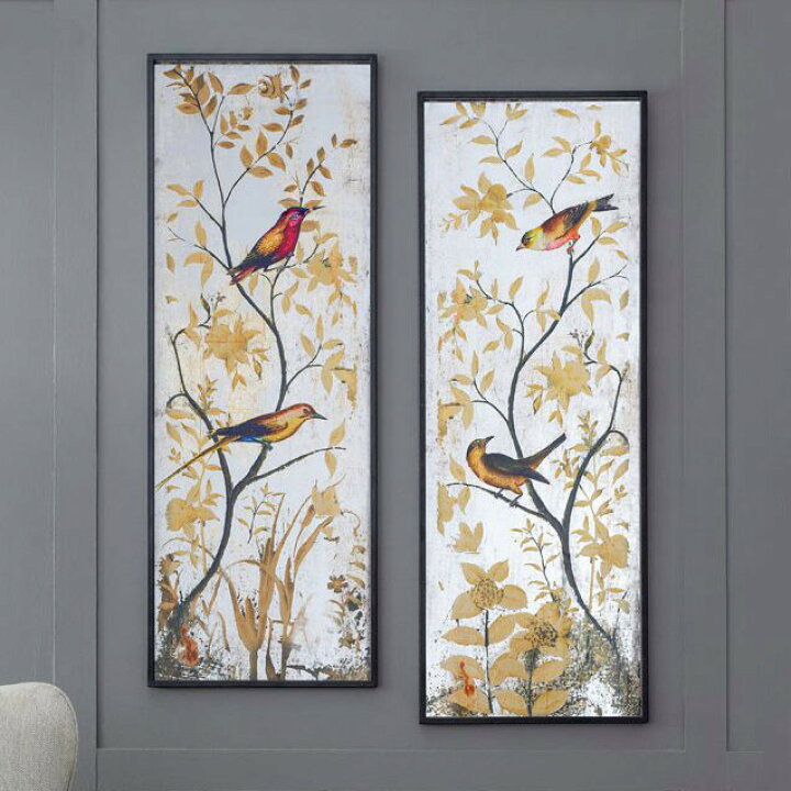 楽天市場】鏡 ミラー ミラーウォールアート 鏡 壁面装飾 シノワズリ 鳥 