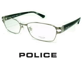ポリス メガネ フレーム POLICE VPLA99J-0SLD レンズ付セット 送料無料 レンズ 54mm 【クーポン値引】 シャープなスクエアフレーム チタン グレー 少し太目のテンプル 度付き 眼鏡 伊達メガネ メンズ uvカット おしゃれ 人気