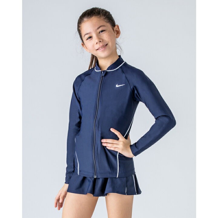 楽天市場 キッズ ラッシュガード 長袖 水着 女の子 子ども ナイキ Nike Girls ロングスリーブ フルジップ 子供用 1 160サイズ 日焼け対策 紫外線対策 Uvカット スイムウェア 水泳 スイミング プール 海水浴 01 返品不可 World Wide Market
