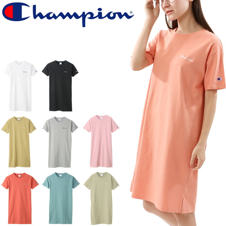 楽天市場 ワンピース Tシャツ 半袖 レディース チャンピオン Champion ベーシック ドレス スポーティ カジュアル クルーネック 女性 ワンピ 普段着 Cw S304 World Wide Market