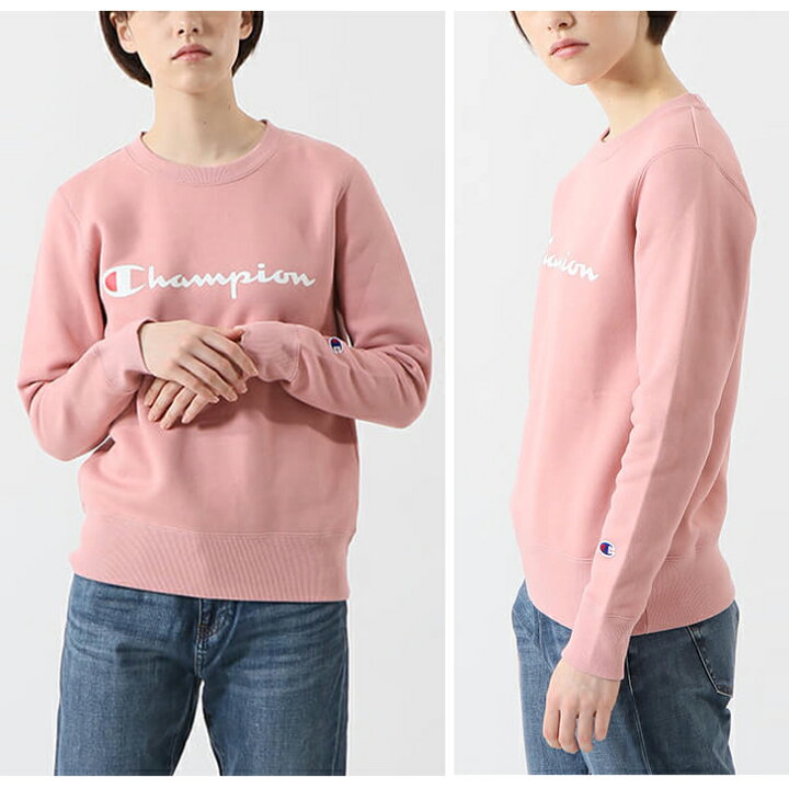 楽天市場 スウェットシャツ 長袖 トレーナー レディース チャンピオン Champion Basic ベーシック スポーツ カジュアル ウェア スエット 女性 クルーネック トップス シンプル ロゴ Cw Q001 World Wide Market