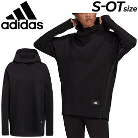 パーカー プルオーバー レディース アディダス adidas W Mission V スウェットPOフーディ/スポーツウェア スエット トレーナー 女性 トップス カジュアル オーバーサイズ 黒 ブラック/CX374