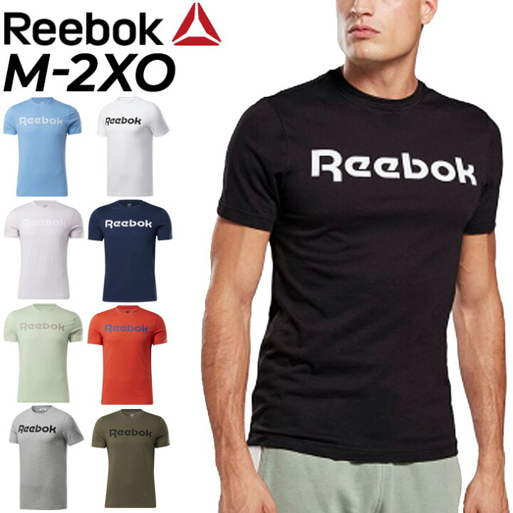 楽天市場 Tシャツ 半袖 メンズ リーボック Reebok グラフィックシリーズ リニア ロゴ Tシャツ スポーツウェア 男性 スリムフィット トレーニング ジム ランニング トップス Ieh24 World Wide Market