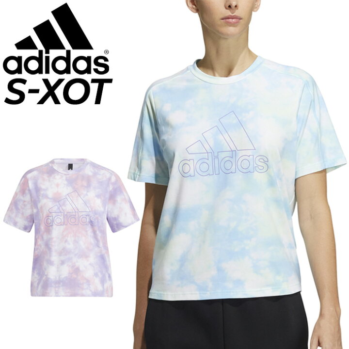 楽天市場 送料無料 Tシャツ 半袖 タイダイ柄 レディース アディダス Adidas W Met Aop Tee スポーツウェア トレーニング フィットネス ジム 女性 トップス デイリー カジュアル かわいい おしゃれ Qb069 World Wide Market