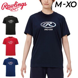 ローリングス Tシャツ 半袖 メンズ Rawlings オーバルR TEE プリントT ロゴ トレーニング スポーツウェア 野球 ジム フィットネス トップス/AST13S06