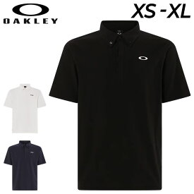 送料無料 オークリー 半袖 ポロシャツ メンズ OAKLEY 吸汗速乾 接触冷感 UVカット 伸縮性 トレーニング スポーツウェア 男性 ボタンダウン シンプル デイリー 普段使い 春 夏 トップス FOA405150