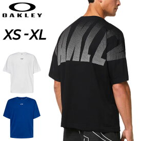 オークリー 半袖 Tシャツ メンズ OAKLEY 吸汗速乾 接触冷感 UVカット トレーニング スポーツウェア フィットネス ランニング ジョギング ジム 男性 バックプリント トップス 春 夏/FOA405190