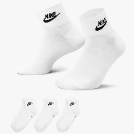 ナイキ NIKE 靴下 3足組 アンクルソックス メンズ レディース くるぶし丈 スポーツソックス ソックス 3Pソックス 3足セット メンズソックス レディースソックス カジュアル 白 ホワイト ブランド スポーツアパレル スポーツウェア/DX5074-101