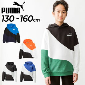 送料無料 プーマ キッズ パーカー スウェット PUMA POWER キャット フーディー 130-160cm 子供服 プルオーバー フーディ パーカ 裏毛タイプ ジュニア スポーツウェア 子ども こども スウェットシャツ トップス カジュアル アパレル/675833