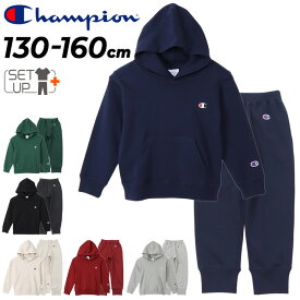 送料無料 チャンピオン キッズ スウェット 上下 Champion 130-160cm 子供服 長袖パーカー ロングパンツ セットアップ 裏毛タイプ 上下組 プルオーバー フーディ パーカ スウェットパンツ キッズウェア スエット 子ども こども コットンUSA ブランド アパレル/CK-Y101-CK-Y201