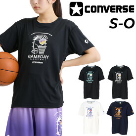 コンバース 半袖 Tシャツ レディース CONVERSE ガールズ プリントT バスケットボール スポーツウェア ウエア 吸汗速乾 女性 女子 トップス バスケシャツ トレーニング 練習着 部活 ブランド アパレル/CB341352