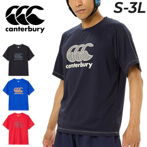 カンタベリー 半袖 Tシャツ メンズ canterbury トレーニングティー ラグビーウエア ロゴ プリントT トレーニング スポーツウエア 吸汗速乾 ドライ 軽量 メンズウェア トップス 練習着 プラクテ