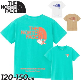 送料無料 ノースフェイス キッズ 半袖 Tシャツ THE NORTH FACE シレトコトコティー 120-150cm 子供服 知床トコ くまさん キャラクター プリントT アウトドアウェア ウェア カジュアル 子ども キッズウェア こども ブランド アパレル/NTJ32430ST