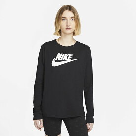 送料無料 ナイキ 長袖 Tシャツ レディース NIKE NSW XESS トレーニング スポーツウェア 女性用 トップス ロゴT カジュアル 黒 ブラック レディースウェア ウエア ロンT 長T 服 カットソー nike ブランド アパレル/FJ0442-010