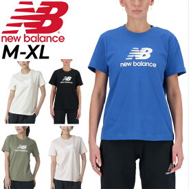 ニューバランス 半袖 Tシャツ レディース NEWBALANCE Sport Essentials Stacked Logo プリントT 綿 コットンT スポーツ カジュアルウェア ウエア 女性用 半袖シャツ クルーネック 服 レディースウェア ブランド アパレル/WT41502