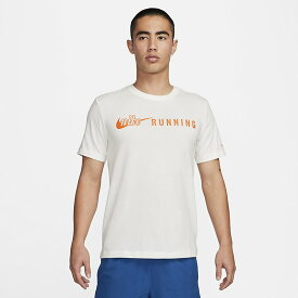 ナイキ 半袖 Tシャツ メンズ NIKE Dri-FIT ランニングウェア 速乾 ドライ クルーネック プリントT スポーツウェア ジョギング トレーニング トップス 男性用 nike 服 白系 メンズウェア ウエア ブランド アパレル/FQ3921-133