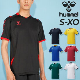 ヒュンメル 半袖 ゲームシャツ メンズ hummel サッカー フットサル ハンドボール スポーツウェア ウエア 吸汗速乾 男性 男子 ユニフォーム チーム 部活 シンプル メンズウェア ウエア 半袖シャツ Tシャツ 服 ブランド アパレル/HAG3018